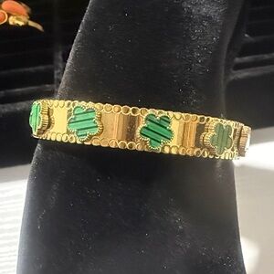 Van Cleef & Arpels Gold Bracelet with Green Accents
